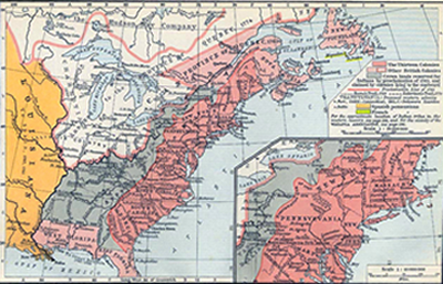 Map of 15 colonies