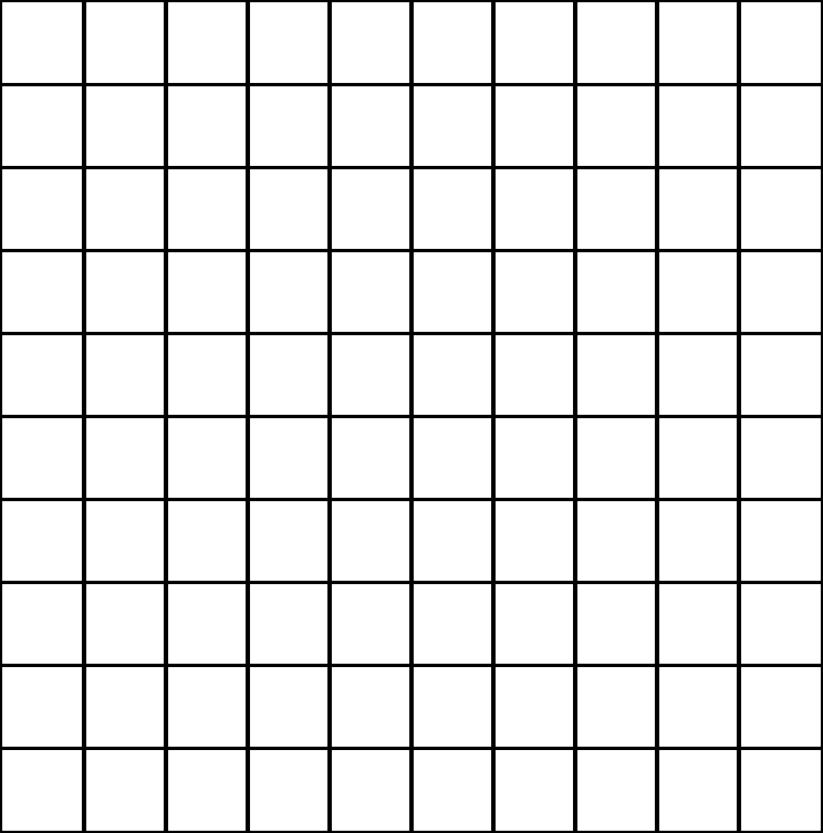 Hundred chart blank